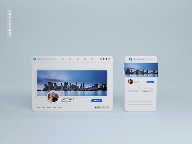 Mockup di pagine di copertina di facebook