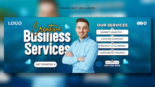 Facebook cover template design for business