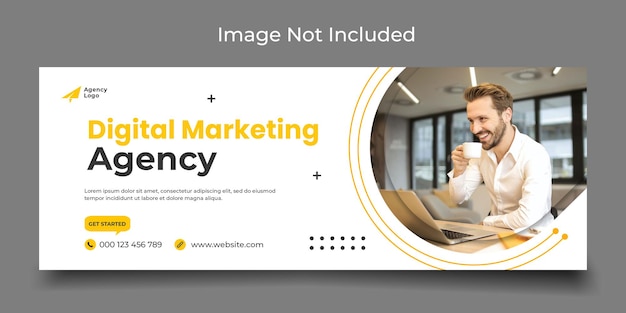 Facebook cover and web banner digital marketing agency template