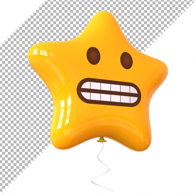 Facebook emoji гримасничая звезда воздушных шаров 3d рендеринг