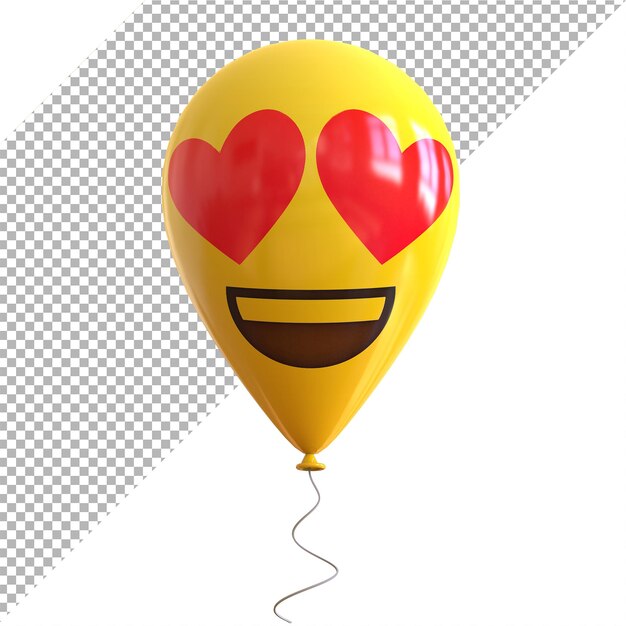 Facebook emoji heart balloons star 3d