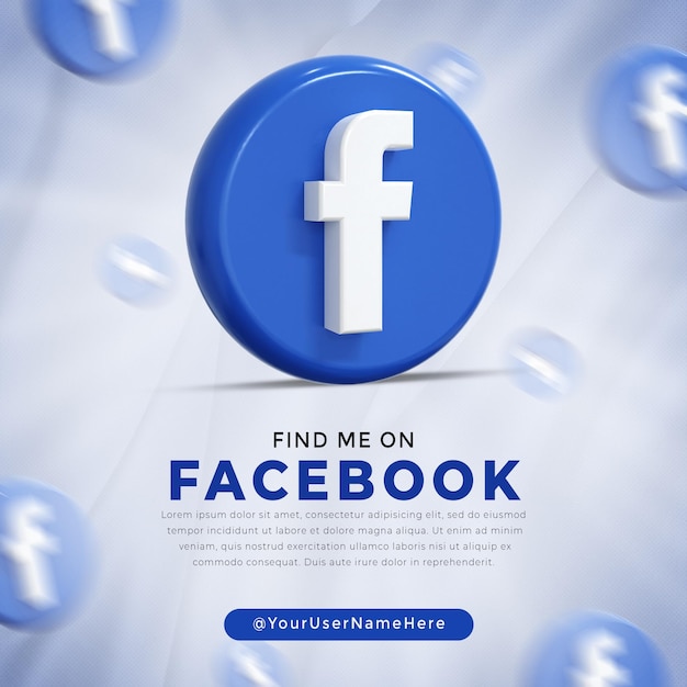 Facebook glanzend logo en social media iconen verhaal