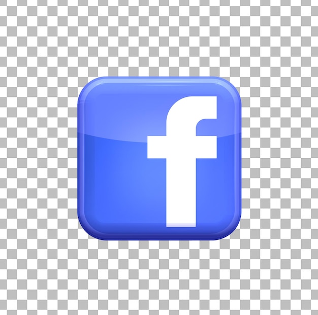 PSD facebook icon in 3d effect