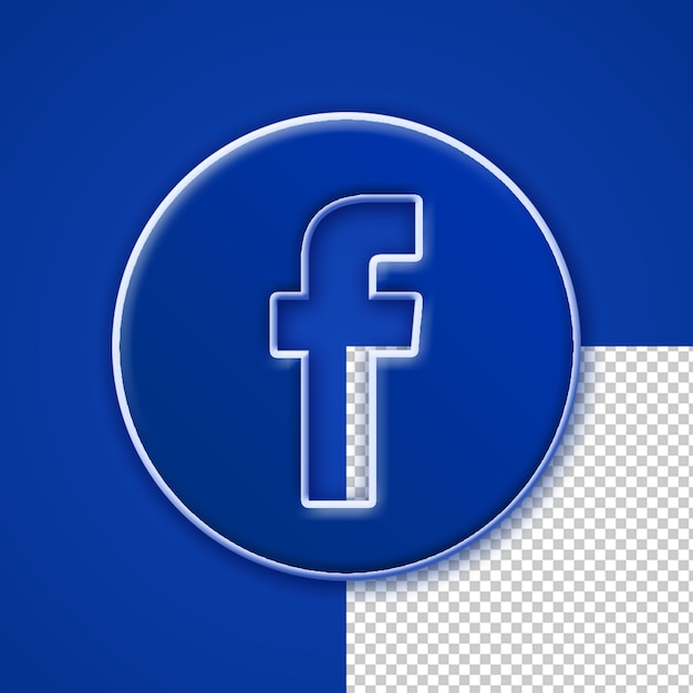 PSD facebook ikona 3d projekt