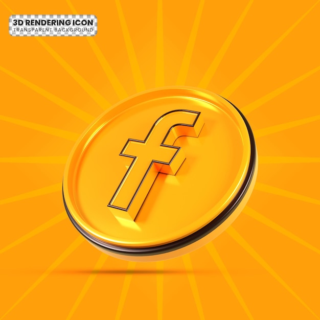 Facebook Ikona Renderowania 3d Png