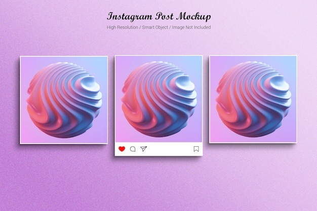 Mockup di post di facebook instagram premium psd