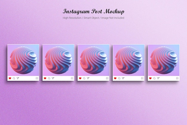 Макет поста в instagram premium psd