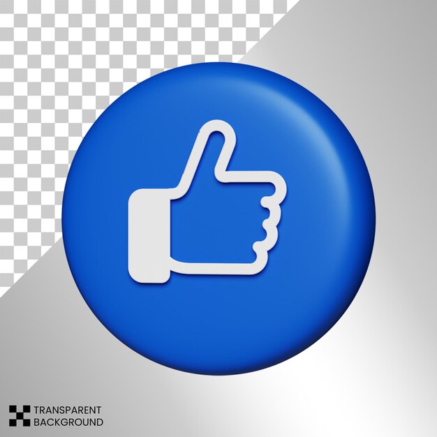 PSD facebook jak symbol 3d