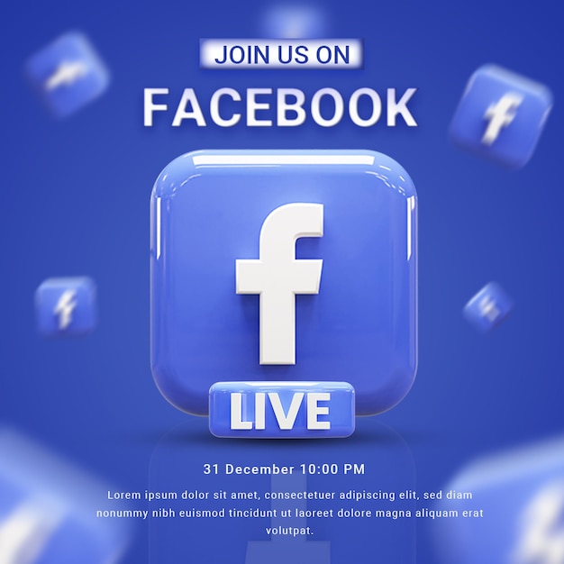 Facebook live social media promotional banner facebook social media advertising banner