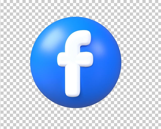 Facebook Logo Koło Renderowania 3d