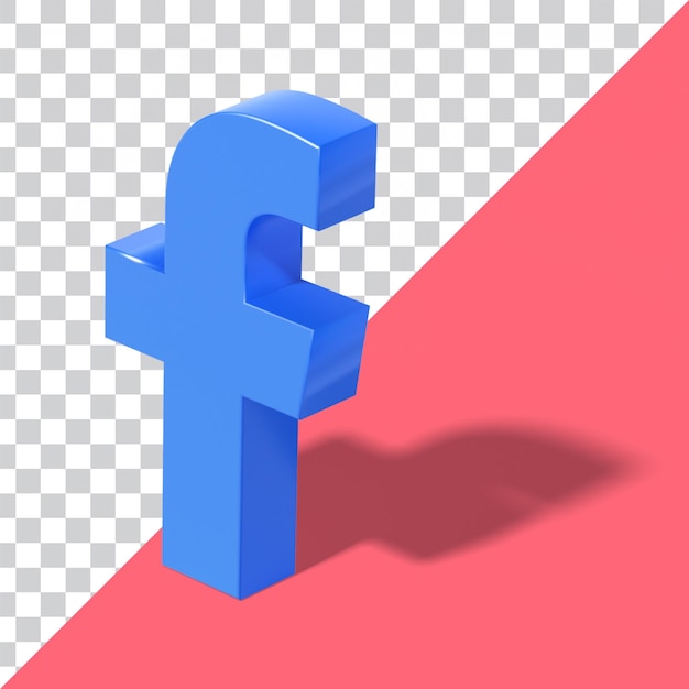 PSD 赤と青の背景に facebook のロゴ