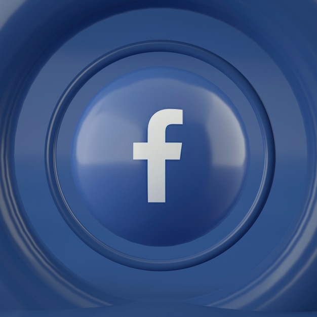 PSD Логотип facebook на сфере