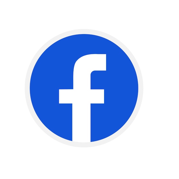 Facebook-logo op een blauwe cirkel