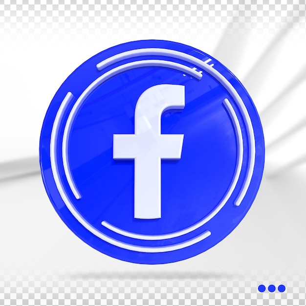 Concetto 3d dei social media del logo di facebook