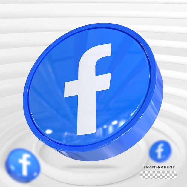 Facebook Logo Social Media Style 3d