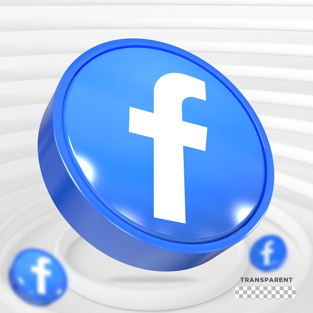 Facebook Logo Social Media Style 3d