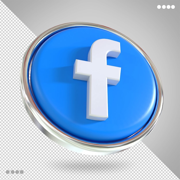 Facebook Logo Social Media Style 3d