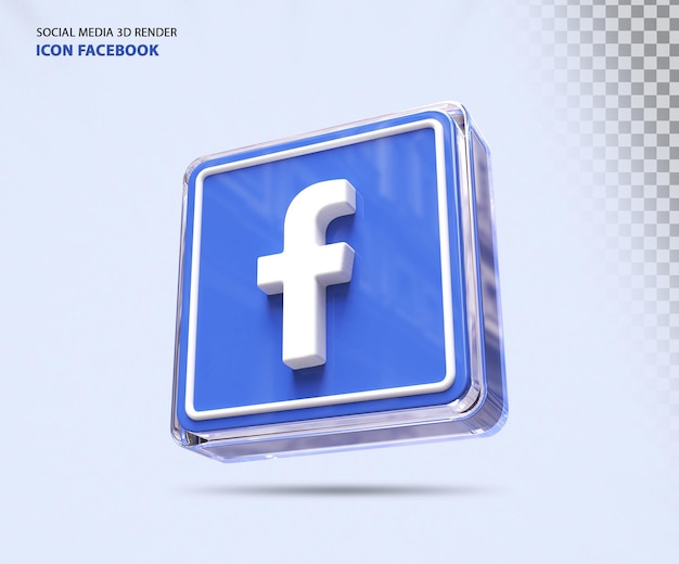 Facebook-logo sociale media 3d render