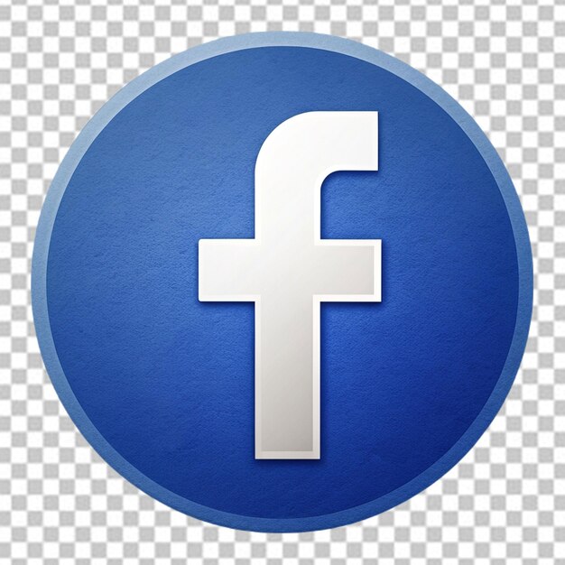 PSD facebook logo on white background