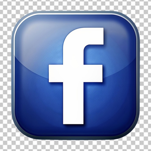 PSD facebook logo on white background