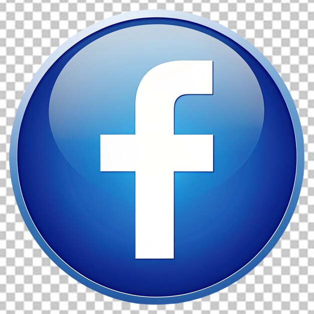 PSD facebook logo on white background