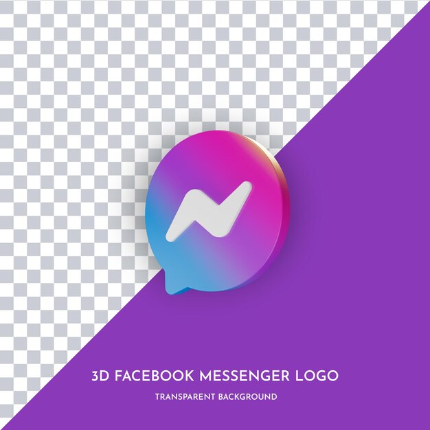 Facebook messenger app 3d style icon