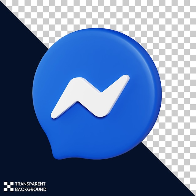 Facebook Messenger Media Społecznościowe Na Ikonie 3d