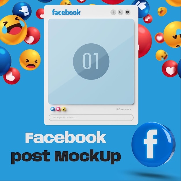 PSD フェイスブックモックアップ