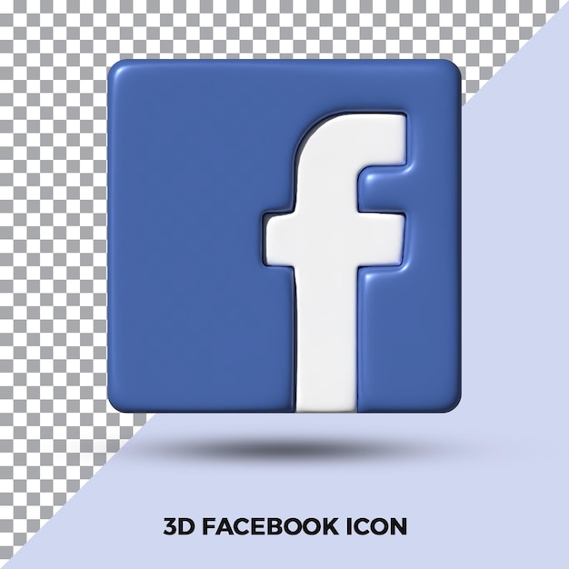 Facebook-pictogram 3d render geïsoleerd