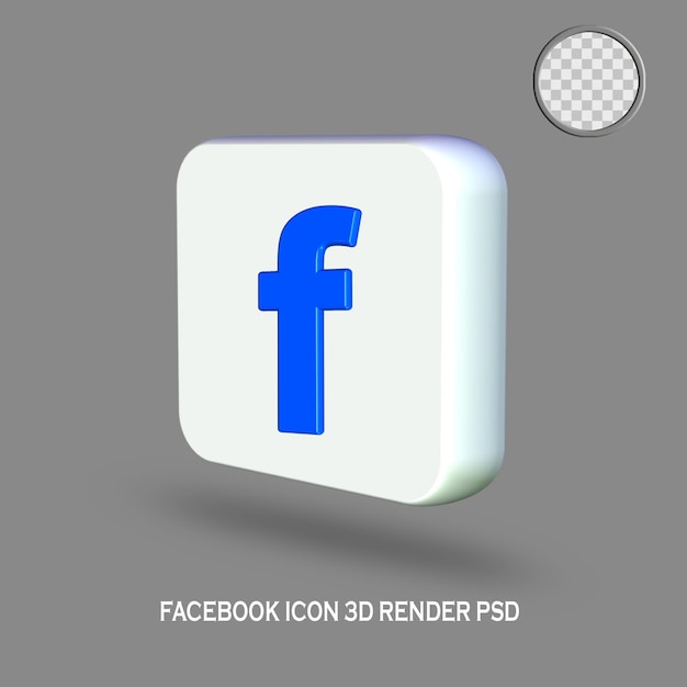 PSD facebook-pictogram 3d-weergave