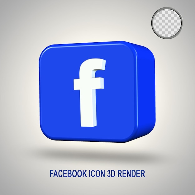 Facebook-pictogram 3d-weergave