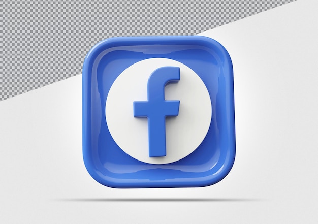 Facebook pictogram sociale media 3d render