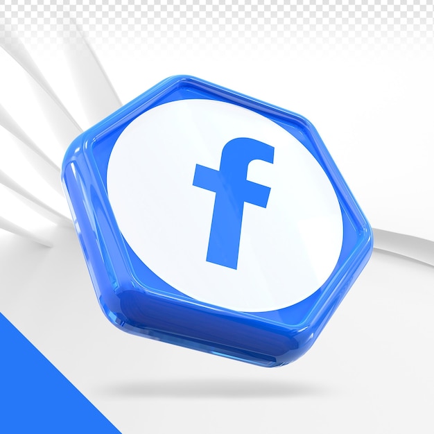 Facebook-pictogram sociale media 3d