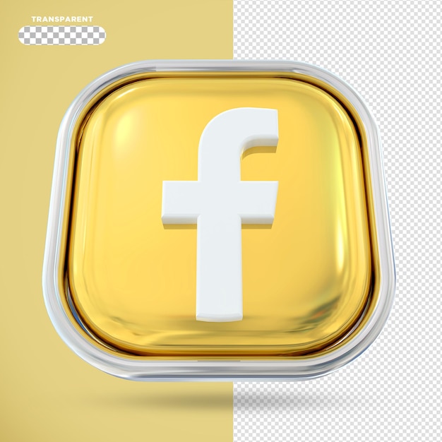 Facebook-pictogram sociale media gouden stijlen