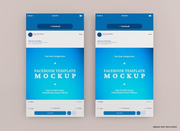 Facebook post frame mockup 