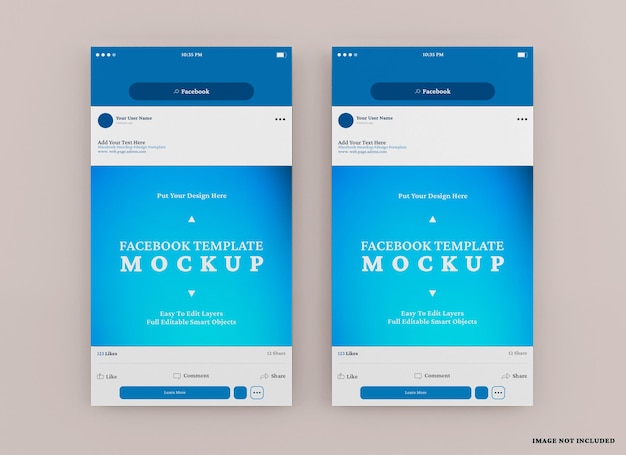 PSD facebook post frame mockup