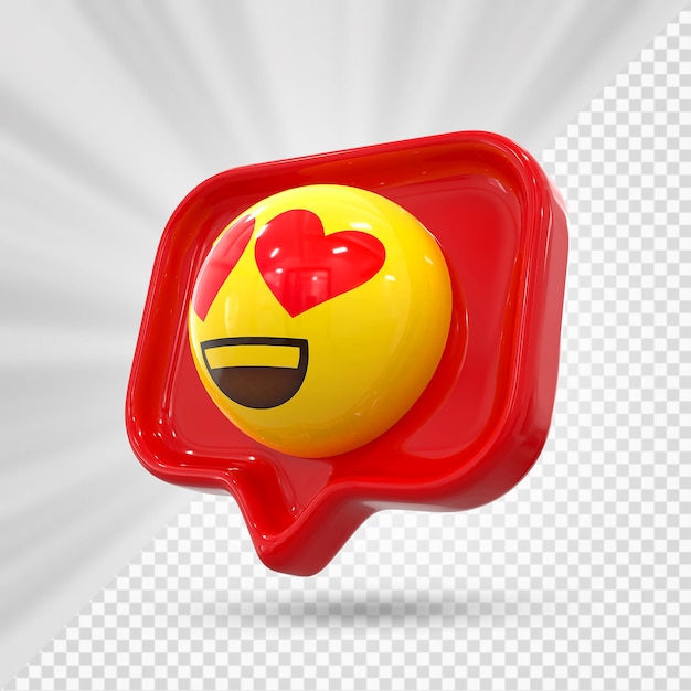 PSD facebook reaction emoji 3d render