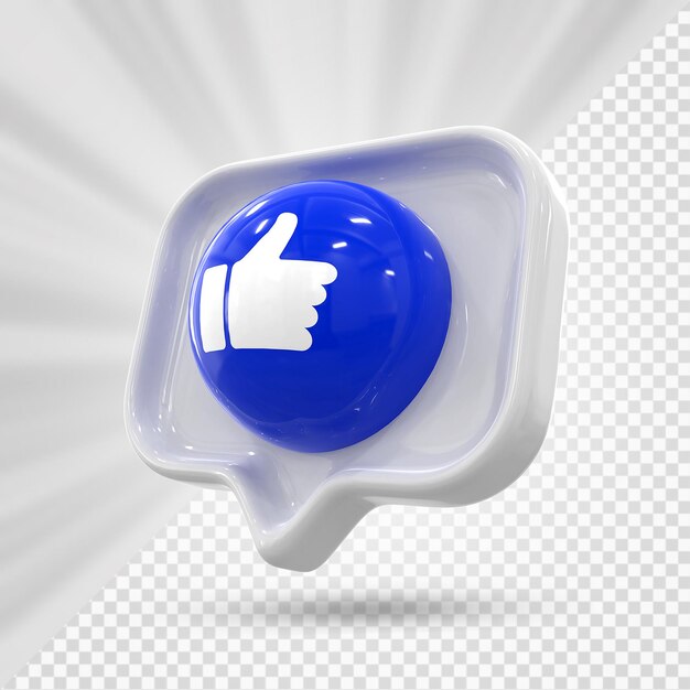 Facebook reaction emoji 3d render