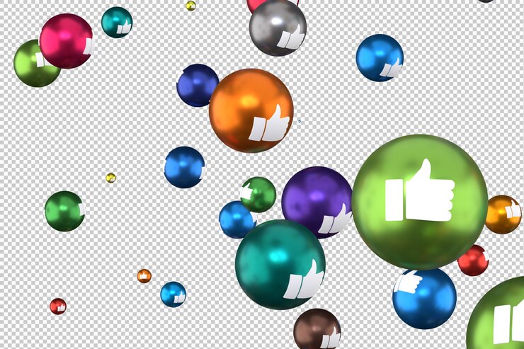 PSD реакции facebook, такие как смайлики 3d визуализации, символ социальных сетей