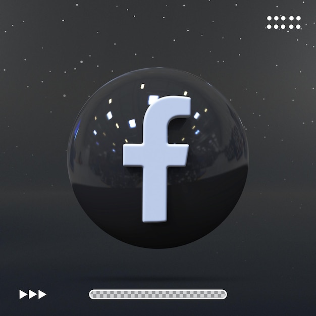 Facebook social media colore nero