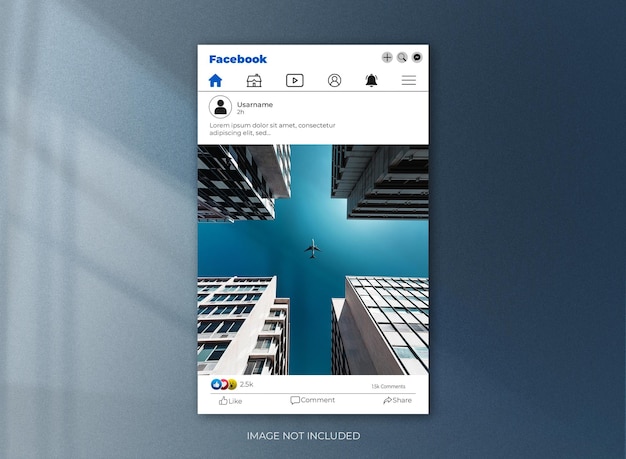 PSD facebook social media clean mockup template