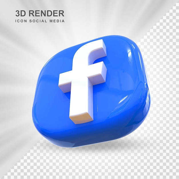 Значок социальных сетей Facebook 3d