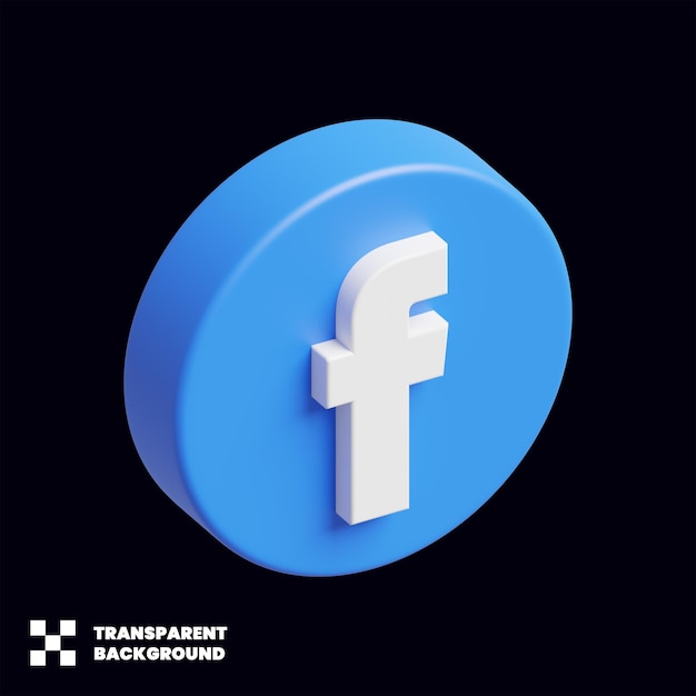 Facebookソーシャルメディアアイコン3d