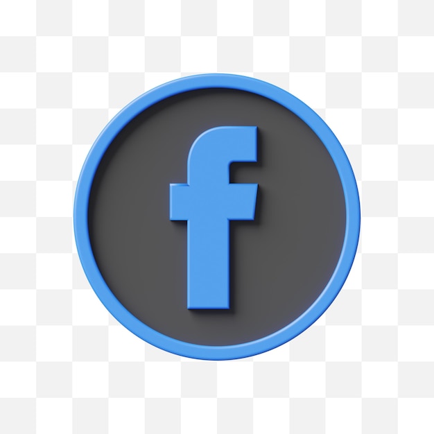 Facebook social media icon 3d