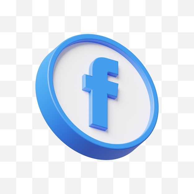 Facebook social media icon 3d