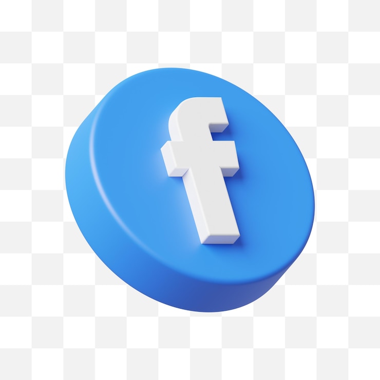 PSD значок социальных сетей facebook 3d