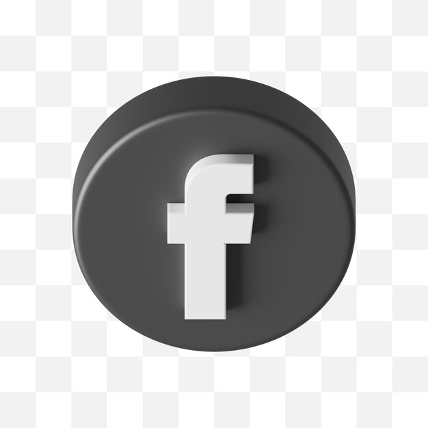 PSD Значок социальных сетей facebook 3d