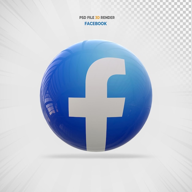 Facebook social media moderno 3d