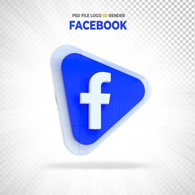 Facebook Social Media Styl Logo Renderowanie 3d