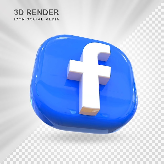 Facebook sociale media icoon 3d